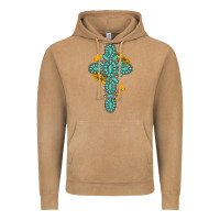 Vintage Camel gemstone cross with sunflowers and butterflies Vintage Hoodie - texasbilliewilder