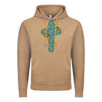 Gemstone Cross With Sunflowers And Butterflies Vintage Hoodie | Teevron