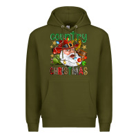 Army Green Country Christmas Premium Hoodie - NancyCooperArtShop