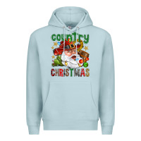 Blue Mist Country Christmas Premium Hoodie - NancyCooperArtShop