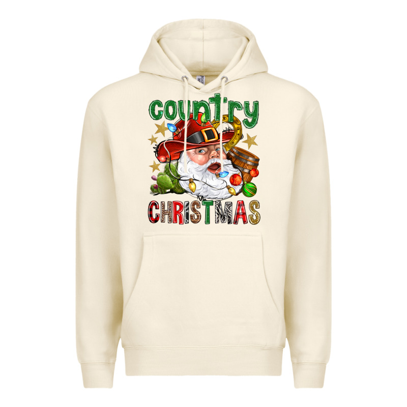 Country Christmas Premium Hoodie by NancyCooperArtShop | Teevron
