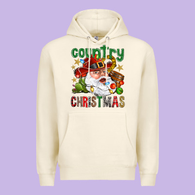 Country Christmas Premium Hoodie Designed By Nancycooperartshop