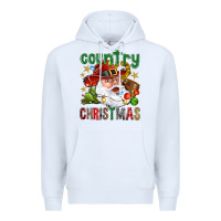 White Country Christmas Premium Hoodie - NancyCooperArtShop