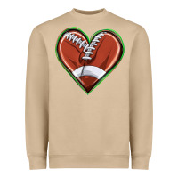 Mushroom football heart Heavyweight Sweatshirt - texasbilliewilder