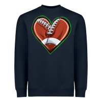 Navy football heart Heavyweight Sweatshirt - texasbilliewilder