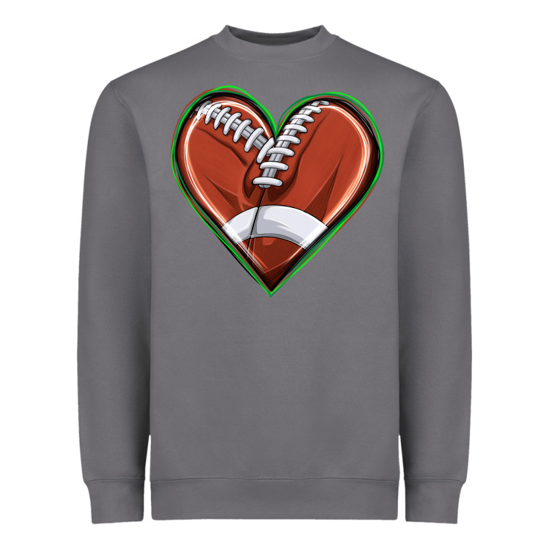 Football Heart Heavyweight Sweatshirt by texasbilliewilder | Teevron