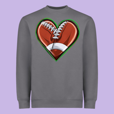 Heavyweight Sweatshirt football heart