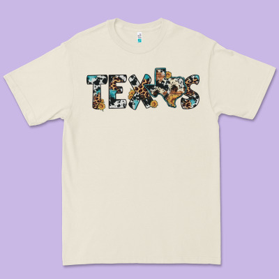 Texas Sunflower Cowhide Leopard Texas Map Premium Tee Designed By Artiststas