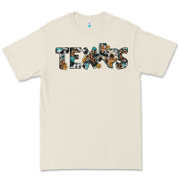 Bone texas sunflower cowhide leopard texas map Premium Tee - Artiststas