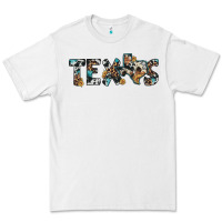 White texas sunflower cowhide leopard texas map Premium Tee - Artiststas