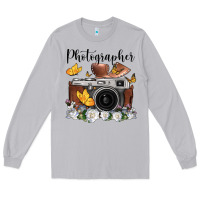 Moon Dust photographer floral butterfly film roll vintage camera Long Sleeve Tee - FaDigitalArtStudio