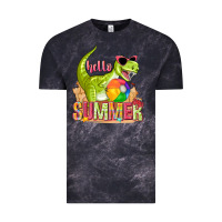 Cloud Black hello summer rex Vintage Tee - texasbilliewilder