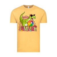 Vintage Mustard hello summer rex Vintage Tee - texasbilliewilder