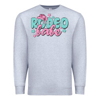 Heather Grey rodeo babe Premium Sweatshirt - MaliasSmallBusiness