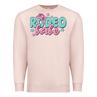Pale Pink rodeo babe Premium Sweatshirt - MaliasSmallBusiness