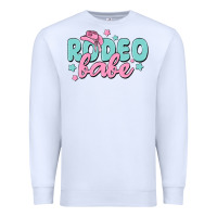 White rodeo babe Premium Sweatshirt - MaliasSmallBusiness