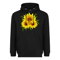 Black maximillian perennial sunflower Heavyweight Hoodie - LillyAllenDesigns