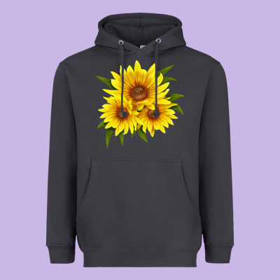 Maximillian Perennial Sunflower Heavyweight Hoodie Designed By Lillyallendesigns