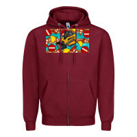 Burgundy skidsteer sippy Zipper Hoodie - Artiststas