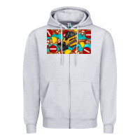 Heather Grey skidsteer sippy Zipper Hoodie - Artiststas