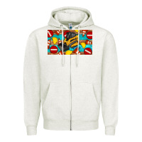 Oatmeal Heather skidsteer sippy Zipper Hoodie - Artiststas