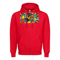 Red skidsteer sippy Zipper Hoodie - Artiststas