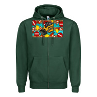 Sports Green skidsteer sippy Zipper Hoodie - Artiststas