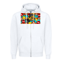 White skidsteer sippy Zipper Hoodie - Artiststas