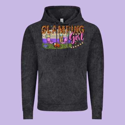 Glamping Girl Vintage Hoodie Designed By Texasbilliewilder