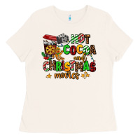 Hot Cocoa And Christmas Movies Ladies Tee | Teevron