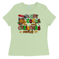 Matcha hot cocoa and christmas movies Ladies Tee - AdoDesignShop