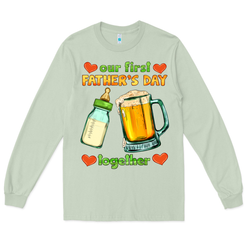 Our First Father's Day Together Long Sleeve Tee by HRA Design Shop | Teevron