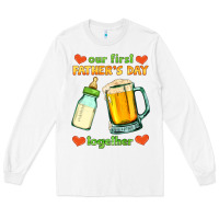 White our first father's day together Long Sleeve Tee - HRA Design Shop