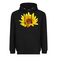 Black Maximillian Perennial Sunflower Heavyweight Hoodie - LillyAllenDesigns