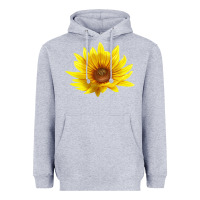 Heather Grey Maximillian Perennial Sunflower Heavyweight Hoodie - LillyAllenDesigns