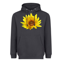 Smoke Maximillian Perennial Sunflower Heavyweight Hoodie - LillyAllenDesigns