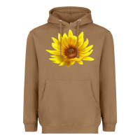 Toasted Coconut Maximillian Perennial Sunflower Heavyweight Hoodie - LillyAllenDesigns