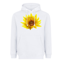 White Maximillian Perennial Sunflower Heavyweight Hoodie - LillyAllenDesigns