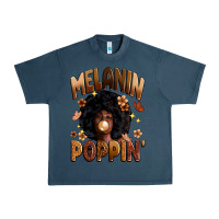 Midnight Navy melanin poppin Urban Heavy Tee - Zillion Design Studio