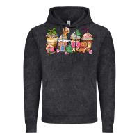 Vintage Arctic pink gingerbread coffee cups Vintage Hoodie - Zillion Design Studio