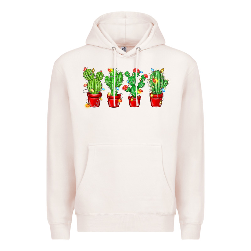 Christmas Cactuses Premium Hoodie by MaliasSmallBusiness | Teevron