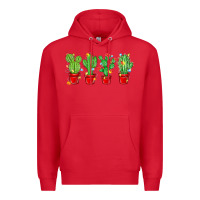 Red Christmas Cactuses Premium Hoodie - MaliasSmallBusiness