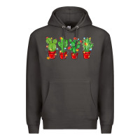 Smoke Christmas Cactuses Premium Hoodie - MaliasSmallBusiness