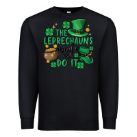 Black the leprechauns made me do it Premium Sweatshirt - MaliasSmallBusiness
