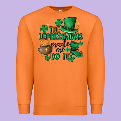 The Leprechauns Made Me Do It Premium Sweatshirt Designed By Maliassmallbusiness