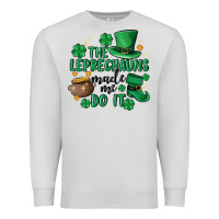 Dove Grey the leprechauns made me do it Premium Sweatshirt - MaliasSmallBusiness