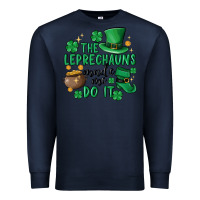 Navy the leprechauns made me do it Premium Sweatshirt - MaliasSmallBusiness