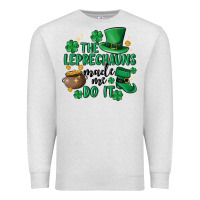 Oatmeal Heather the leprechauns made me do it Premium Sweatshirt - MaliasSmallBusiness