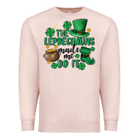 Pale Pink the leprechauns made me do it Premium Sweatshirt - MaliasSmallBusiness