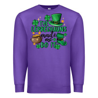 Purple the leprechauns made me do it Premium Sweatshirt - MaliasSmallBusiness